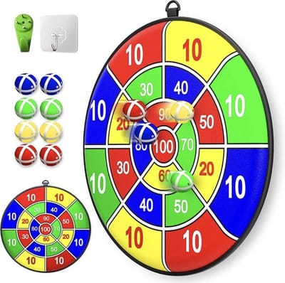 Dubbelzijdig Kleverige Ballen Dartbord Spel Indoor Outdoor - Geschenken voor Kinderen en Volwassenen - Leeftijd 4-12+