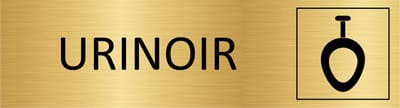 CombiCraft deurbordje Urinoir in goud met tape - 165 x 45 mm