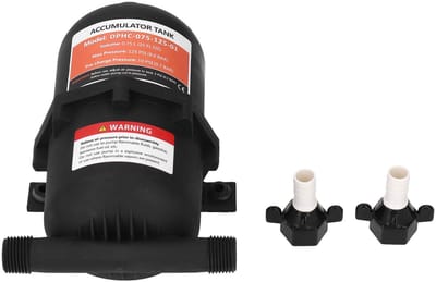 Dailygoods- Accutank 0,75L 125 PSI - Universele Drukaccumulator - Geschikt voor Campers/Boten - Vermindert Pompcirculatie - Verlengd Levensduur Pomp - Oplossing voor Pulsatieprobleem - Accumulator