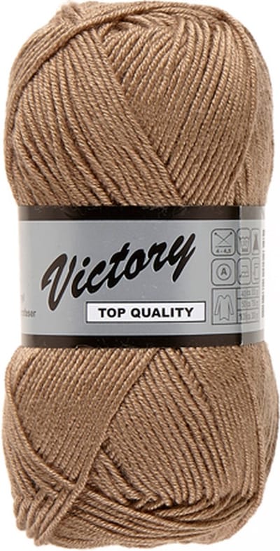 Lammy Yarns - Victory - Lichtbruin 027 - Haakgaren - Breigaren - 50 Gram - 125 Meter – Acryl