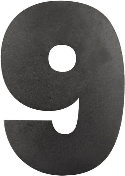 Wovar Huisnummer Zwart 15 cm Nummer 9 | Per Stuk