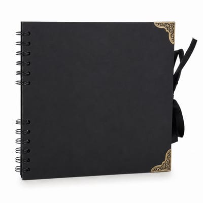 Consumerce® Fotoalbum Zwart – 50 Pagina’s – 21 x 21cm – Fotoboek – Foto Album – Insteekalbum – Plakalbum Baby – Fotoalbums – Plakboek – Plak Boek Albums – Scrapbook - Scrapbooken