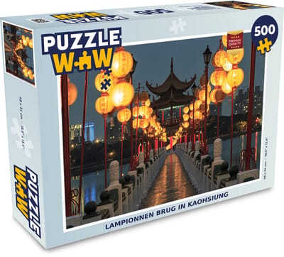 Puzzel Lampionnen brug in Kaohsiung - Legpuzzel - Puzzel 500 stukjes