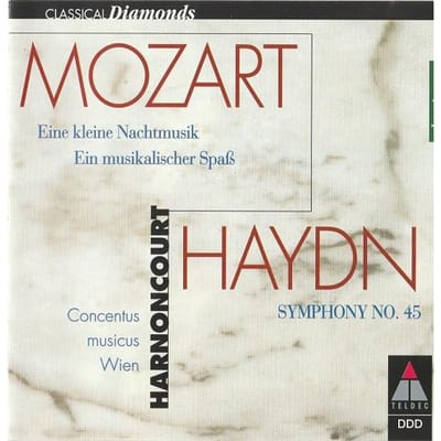 CD MOZART / HAYDN - Serenade.13 / Sym.45: Harnoncourt / 0630185852 Teldec Classics 1997 Japan ObiKlassiek Gebruikt