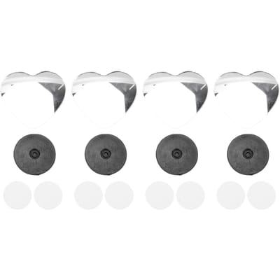 4 stuks Hart Dodehoekspiegels HD Glas Frameloze Bolle Achteruitkijkspiegels Buitenkant Accessoires met gray