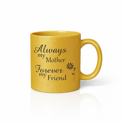 Altijd Mijn Moeder Voor Altijd Mijn Vriendin Luxe Gouden Mok - Metallic Moederdag Cadeau - Bijzonder Verjaardagscadeau voor Mama