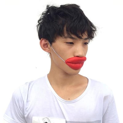 Rekwisieten Grappen Worst Rode Lippen Dikke Grote Mond Halloween Grappig Horror Latex Masker black