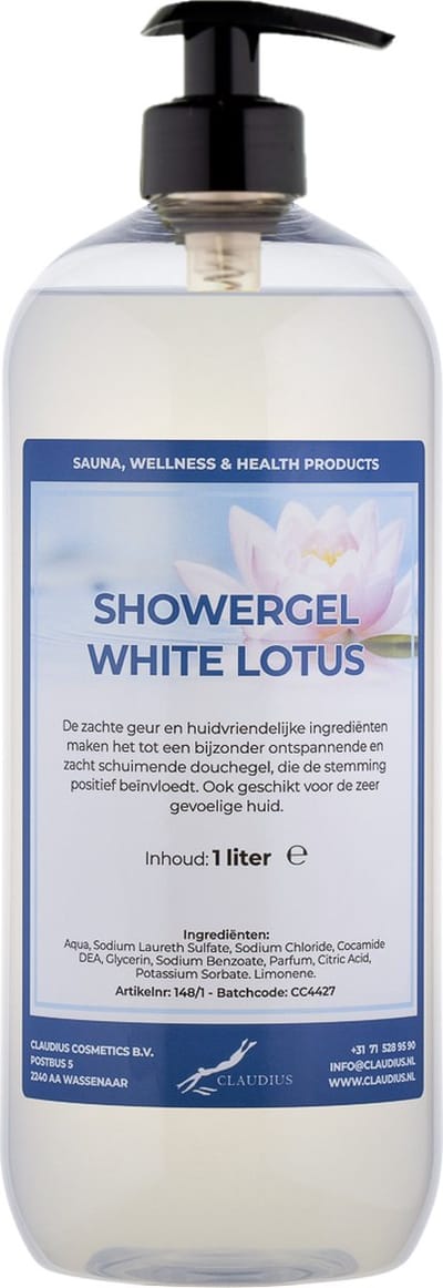 Douchegel White Lotus 1 liter - met gratis pomp - showergel