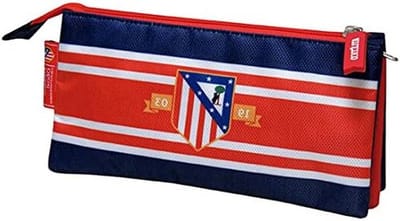 Atletico De Madrid PT-223-ATL Triple-Embroidered Pencil Case, Multicoloured, 22 cm