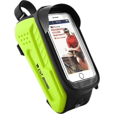 West Biking MTB Rugged Telefoonhoesje Fiets Geelgroen