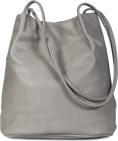 Schoudertas Hobo - Bucket Bag Dames - Dagelijks Gebruik - Zacht Kunstleer - 31 x 29 x 17 cm - Bruin