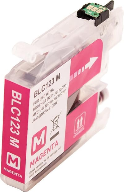 ABC huismerk inkt cartridge geschikt voor Brother LC-121M LC-123M LC-121 LC-123 magenta voor DCP-J132W DCP-J150 Series DCP-J152W DCP-J152WR DCP-J172W DCP-J4110DW DCP-J4110W DCP-J552DW DCP-J752DW MFC-J245