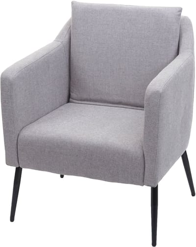 Lounge fauteuil MCW-H93a, fauteuil cocktail fauteuil relax fauteuil ~ stof/textiel lichtgrijs