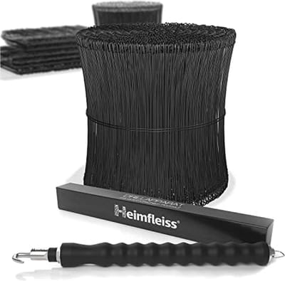 Drillapparaat met Binddraadset - 1 x Draadbinding Rodeltang & 1000 x PVC Oogdraad (1,4 mm) voor Bouw en Tuin