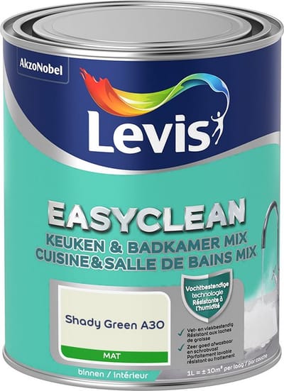 Levis - Easyclean Keuken & Badkamer Mix - Shady Green A30 - Mengverf - 1 L