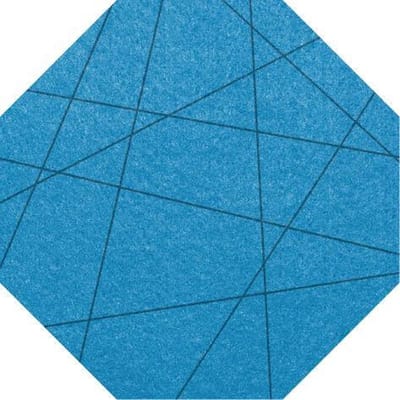 8-Hoek lijnen vilt onderzetters - Lichtblauw - 6 stuks - 9,5 x 9,5 cm - Tafeldecoratie - Glas onderzetter - Cadeau - Woondecoratie - Woonkamer - Tafelbescherming - Onderzetters Voor Glazen - Keukenbenodigdheden - Woonaccessoires - Tafelaccessoires