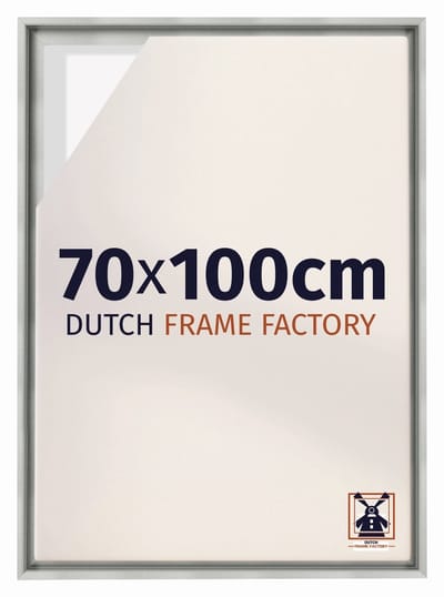 Baklijst 70x100 cm - Zilver Mat - Geschikt voor Canvasdoek - MDF Baklijst Lausanne