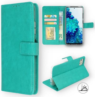 LuxeBass Hoesje geschikt voor Samsung Galaxy A53 5G - Boekhoesje - Turquoise - Portemonneehoesje gsm hoesje - telefoonhoes - telefoonhoesjes