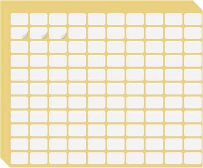 1485 Stuks Witte Verwijderbare Rechthoekige Labels - Kleine Plakbare Zelfklevende Prijsstickers voor Enveloppen, Mappen, Potten en Dozen (13x19mm), 15 Vellen