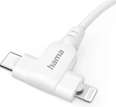 Hama 00201722 USB-kabel USB 2.0 1,5 m USB C USB C/Lightning 0,48 Gbit/s Wit
