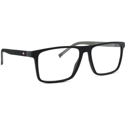 Tommy Hilfiger Th 2086/Cs Rechthoekig Kunststof Montuur met Polariserend Clip-on Heren Zonnebril