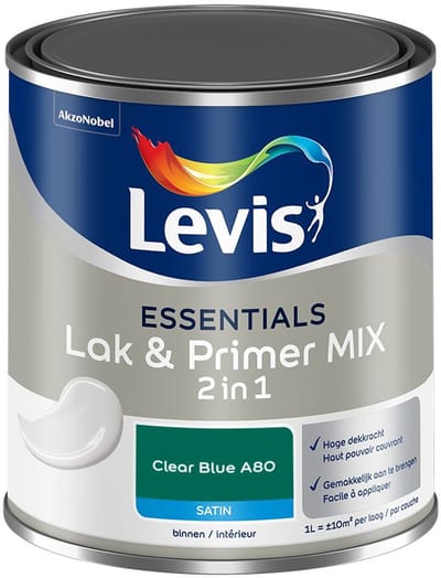 Levis - Essentials Lak & Primer Mix - Clear Blue A80 - Mengverf - 1 L