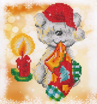 DIAMOND DOTZ DD3.016, Originele 5D Diamond Painting Set Puppy Stocking, Knutselpakket met 3028 Ronde Steentjes, Dotz voor Volwassenen, Hobbypakket ca. 25x23 cm voor Kinderen Vanaf 8 Jaar
