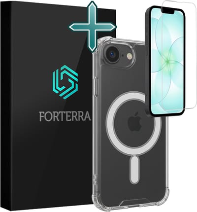 Hoesje Met Screenprotector - Geschikt voor Apple iPhone 17e - Magsafe Compatible - Sterk & Shockproof - Shock Proof Case - Back Cover - Telefoon Hoes - Transparant