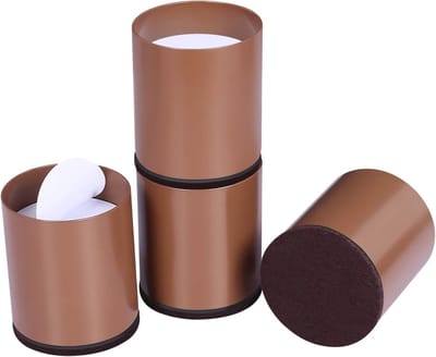 Verhoog je meubels met stevige meubelverhogers, 6 cm lift, vloerbescherming en sterke ondersteuning, set van 4 (bruin, rond)