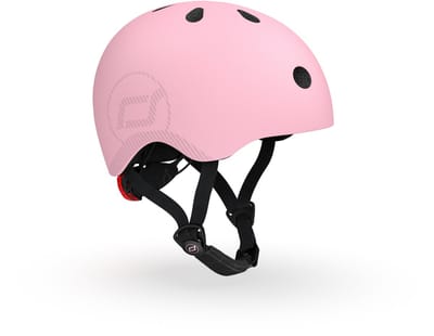 Scoot & Ride Helmet – Sporthelm – M/L 55-59 cm – LED achterlicht – magnetische sluiting – verstelbaar – Roze