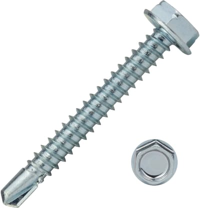 Wovar Zelfborende schroeven 4,8 x 38 mm Verzinkt Zeskantkop | Doos 200 stuks