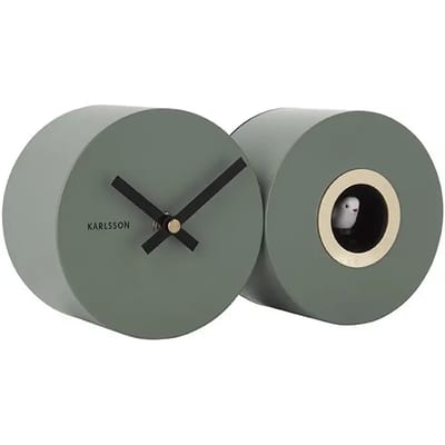 Karlsson Koekoeksklok Duo Cuckoo - Mat Jungle Groen - 26x13x7,2cm - Scandinavisch