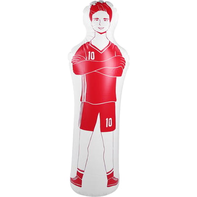 Opblaasbare Voetbal Trainingspop Tuimelaar Voetbal 0.35m PVC Boksen Stootzak 40x160cmRood