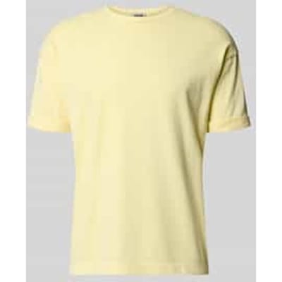 T-shirt met mouwomslag en ronde hals
