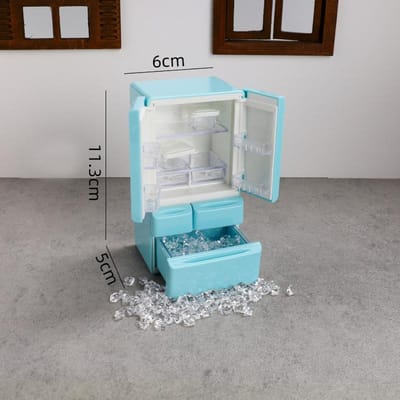 1 Collectie Miniatuur Voedsel Speelkeuken Scène Zakmeubilair Figuur 1:12 Speelhuis Speelgoed Poppenhuis Cartoon Mini Koelkast