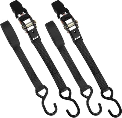Verstelbare spanbanden met S-haak, robuuste lashing straps voor vracht en zware lasten, 2 stuks