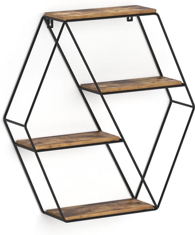 Vicco Fyrk Wandrek – 51 x 52 cm Hoekvorm Antiek hout