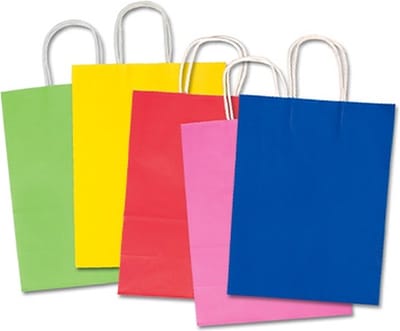 Papieren zakjes Folia 20 st. - 24x12x31cm assorti kleuren