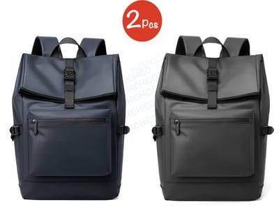 HROIC KNIGHT® Rolltop Rugzakken voor Dames en Heren Backpacks Waterdicht - Laptoptas - Backpack Rugzak - Verstelbare Reistas 20 tot 30L – 2Pcs – Grijs en Donker Blauw