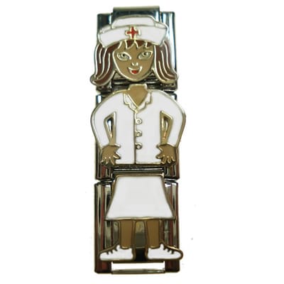 Quiges - Schakel - Bedel - 9mm - charms - Nurse - Geschikt voor - armband - Schakelarmband - italy bedels armband