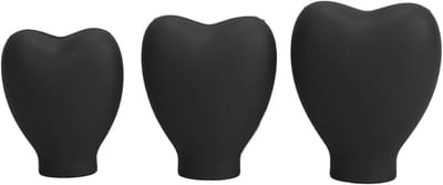 Set van 3 Make-up Kwast Beschermers - Draagbare Siliconen Hartvormige Cosmetische Kwast Covers voor Thuis en Reizen, Ideaal voor Vrouwen en Meisjes
