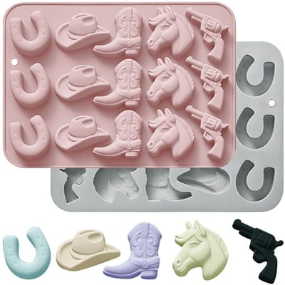 Dailygoods- Bakvormen Siliconen - Chocoladevormen - Snoepvormen - Jello/IJsblokjes - Flexibel/Niet-giftig - 2 Stuks - Snoepvorm