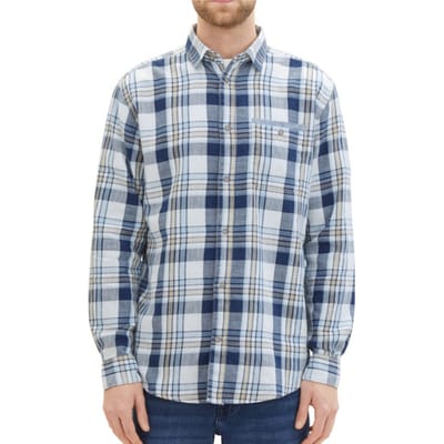 Tom Tailor - Lange mouw overhemd - Heren - XXL - Sky Blauw - Katoen - 1040126