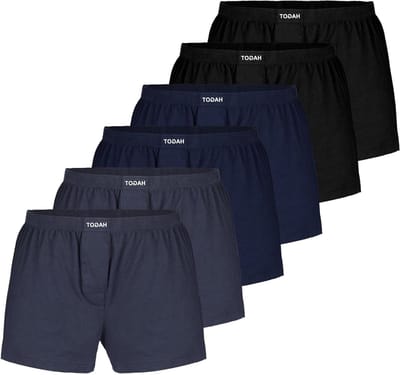 Set van 6 Heren Boxershorts van Katoen, Comfortabel en Rekbaar Ondergoed voor Mannen, Zachte en Ademende Boxer Shorts