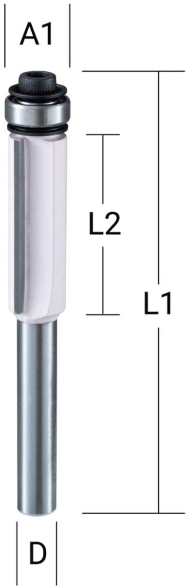 Makita D-47721 Vlakke frees Lengte 67 mm Afmeting, Ø 9.5 mm Werklengte 26 mm Schachtdiameter 8 mm