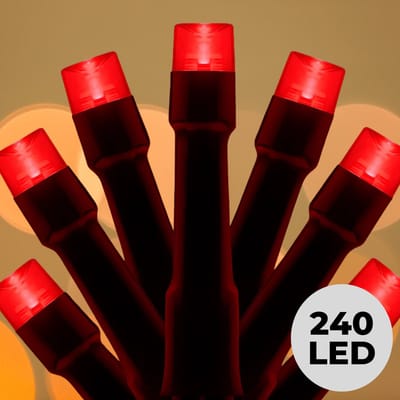 Lomera Kerstboomverlichting - Kerstverlichting - Kerstlampjes Buiten - Kerstverlichting Binnen - 240 LED Lampjes - Rood Licht - 18 Meter Lichtsnoer - Timer Functie - Lichtfuncties Geheugen - Ip44 - 8 Lichtfuncties