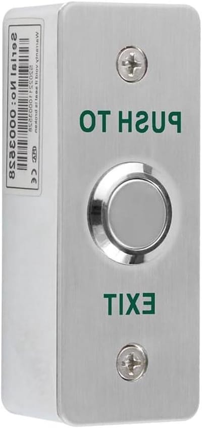 Drukknop Uitgang Knop voor Deur Toegangscontrole, Waterdichte Roestvrij stalen Behuizing, Back Mount Box, NO/COM-uitgang