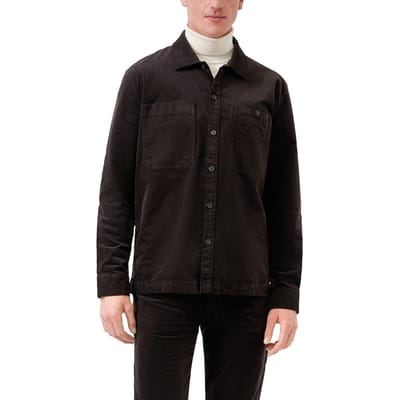 s.Oliver  Shirts Dark Brown Maat: S | Casual Overhemden Outlet | Heren | Bruin