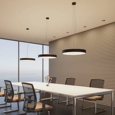 Arcchio LED hanglamp Vanida, zwart, Ø 60 cm, omhoog/omlaag