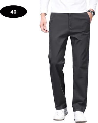 Livano Golfbroek Heren - Golfkleding - Golfen - Golf Accessoires - Nette Pantalon - Donkergrijs XXXL - Maat 56